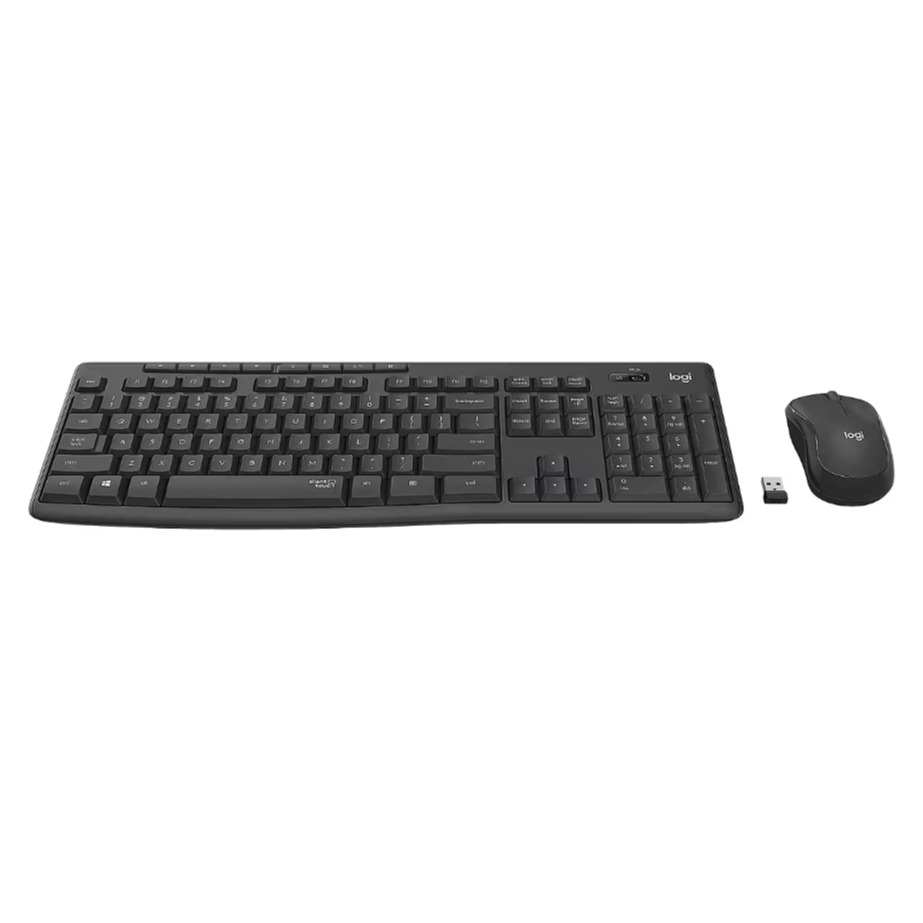 Tastatūra + pele Logitech MK295 Silent Wireless 2-in-1 Keyboard/Mouse Combo Black (920-009795)