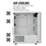Datoru korpuss AeroCool Trinity Mini White (Trinity Mini-G-Wh-v2)