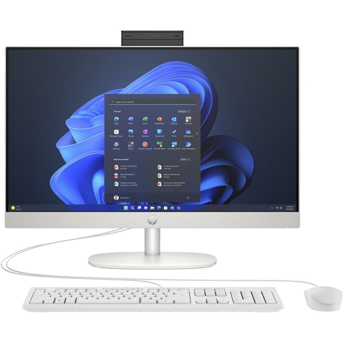 Monobloka dators HP ProOne 240 G10 i5-1335U 23.8" White (936H7EA)