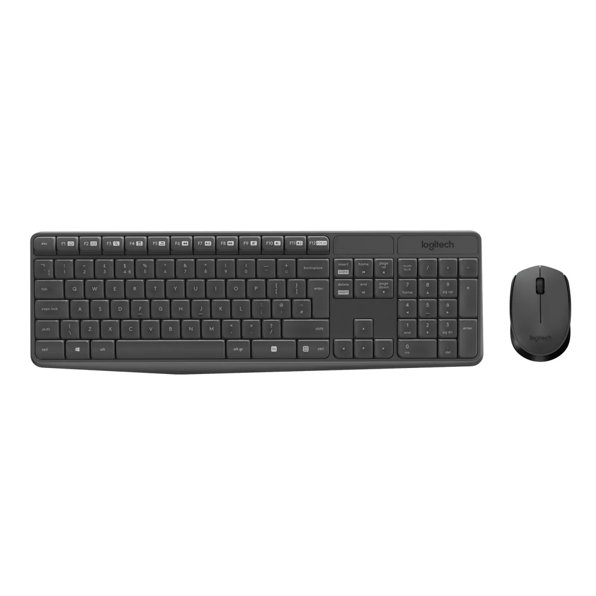 Tastatūra + pele 2-in-1 Wireless Keyboard/Mouse Pack Logitech MK235 Black (920-007907)