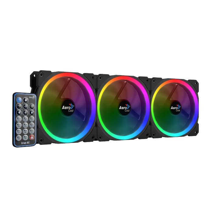 Korpusa dzesētājs AeroCool Orbit RC RGB 12cm Black (ACF3-OB10227.01)