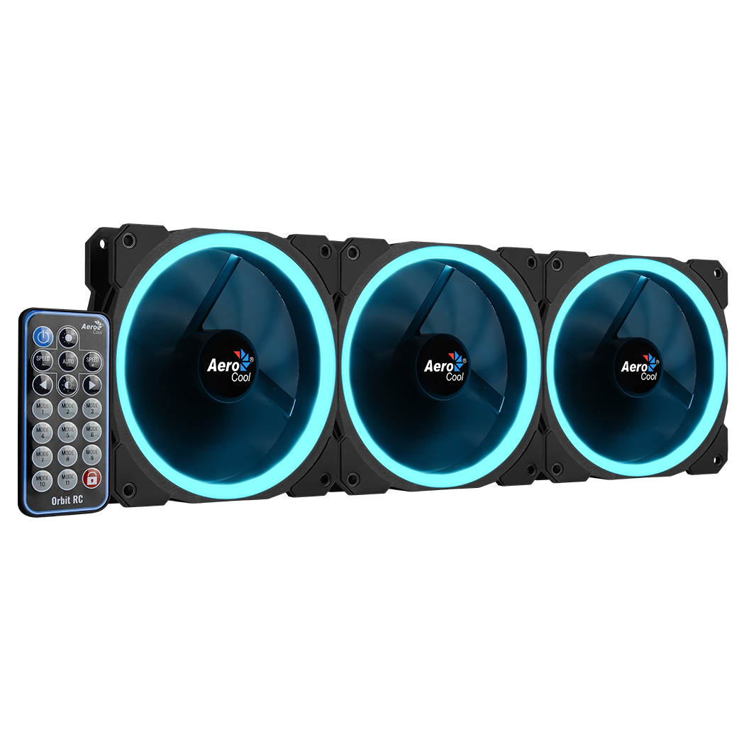 Korpusa dzesētājs AeroCool Orbit RC RGB 12cm Black (ACF3-OB10227.01) - foto 2