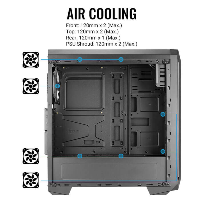 Datoru korpuss AeroCool Skyline v2 Black (ACCM-PV39112.11) - foto 2