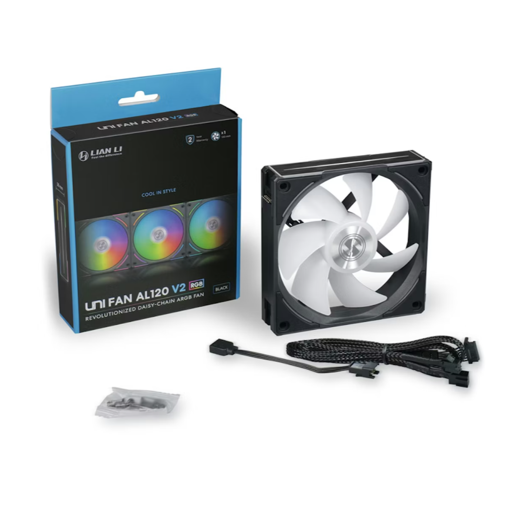 Korpusa dzesētājs Lian Li Uni Fan AL V2 RGB - 12cm Black (LULI-041/AL120V2-1B) - foto 4