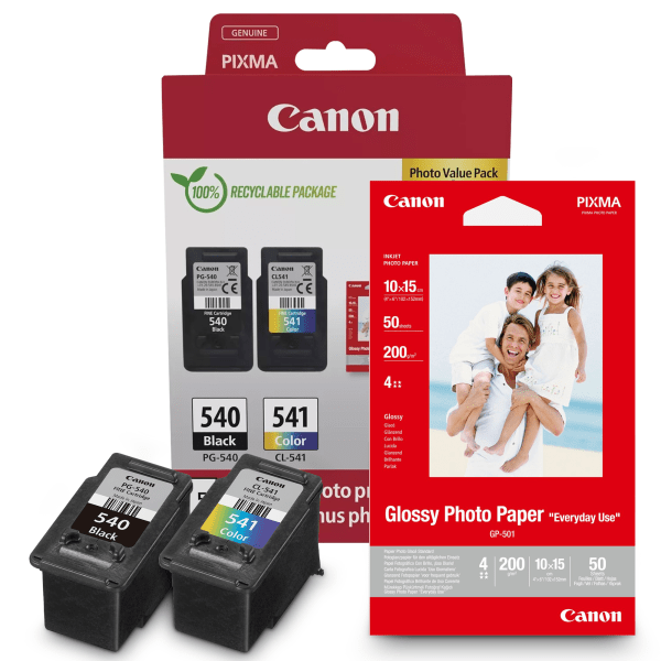 Canon PG-540/CL-541 Photo Value Pack 2-Pack Ink Cartridges - 5225B006 / 5225B007/5225B013 - foto 2