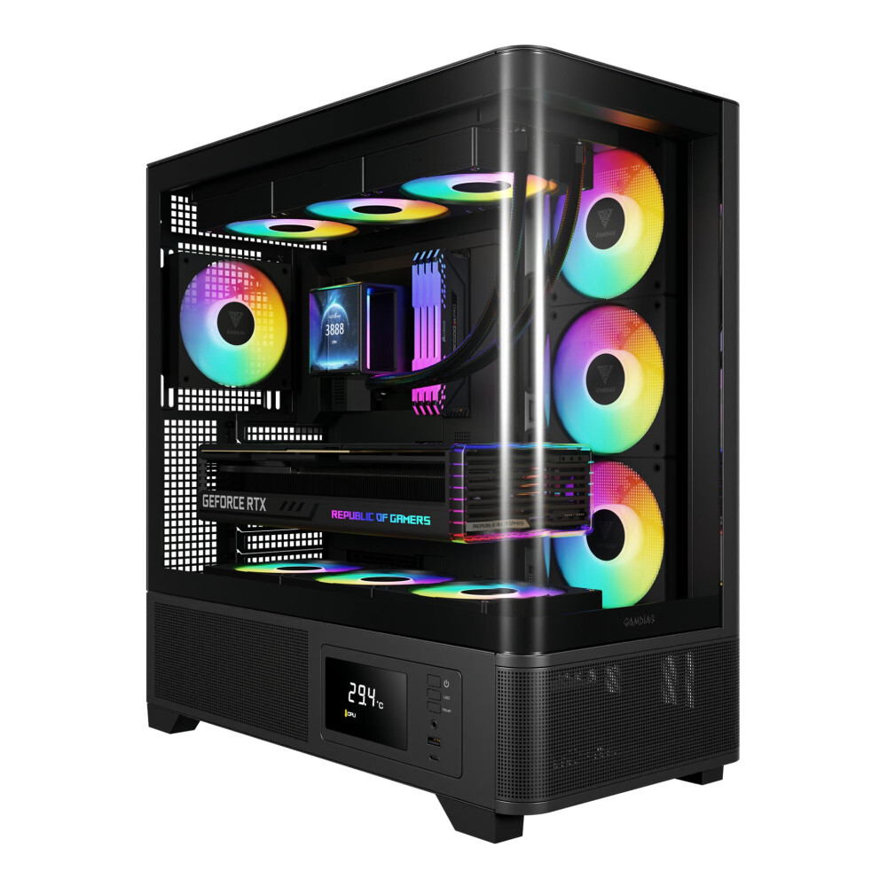 Datoru korpuss Gamdias Atlas P2 CG Black (16333-629C3-30000-G)