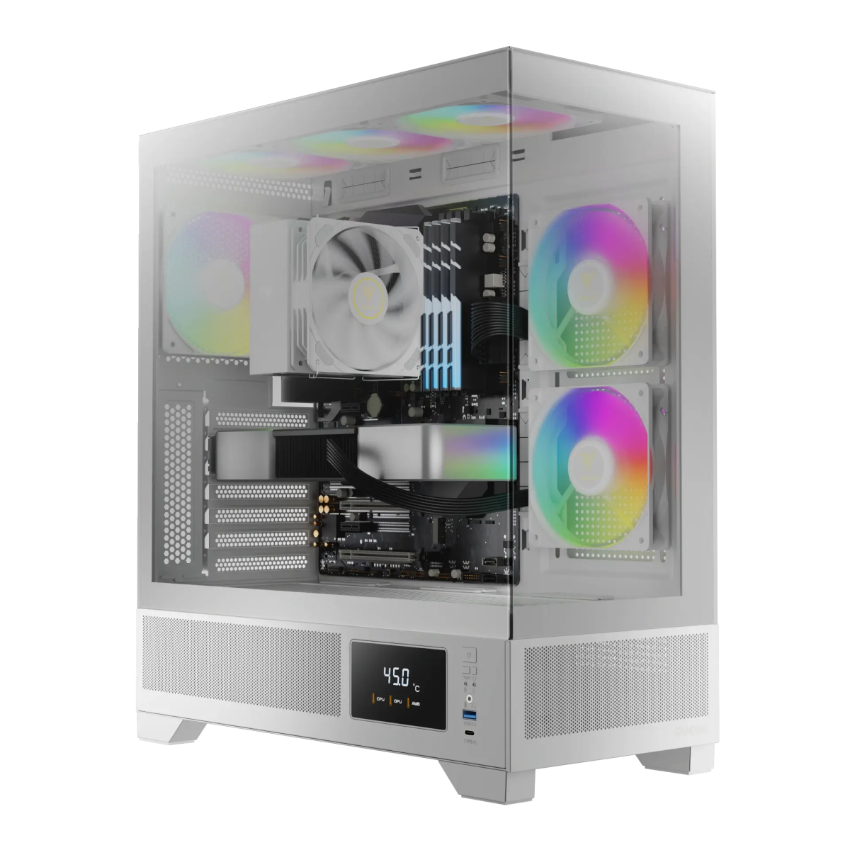Datoru korpuss Gamdias Atlas E1 Mid-Tower White (16332-924B3-30000-G)