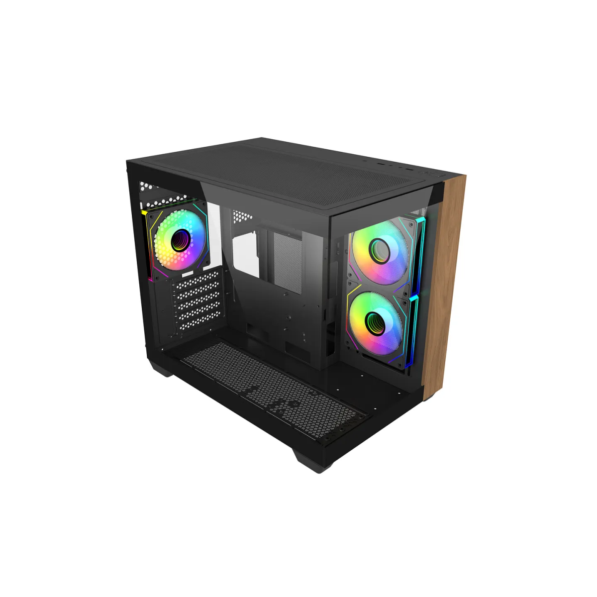 Datoru korpuss Cooler Master Elite 481 Wood Mini-Tower Black (E481-KHNN-S00) - foto 2