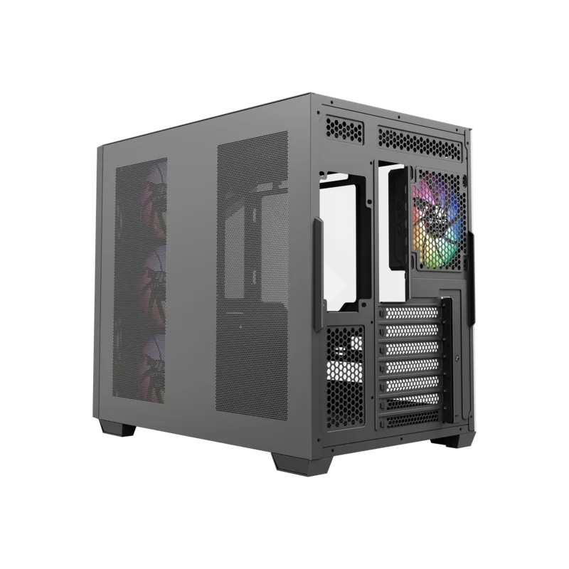 Datoru korpuss XYZ Qubex Mid‑Tower Black (X-CS-QUBEX-B) - foto 4