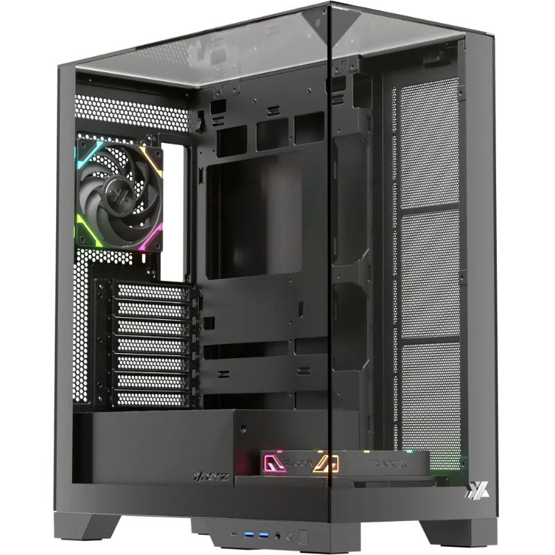 Datoru korpuss XYZ Trifecta Hydrotemp Mid-Tower Black (XYZ-SA-977)