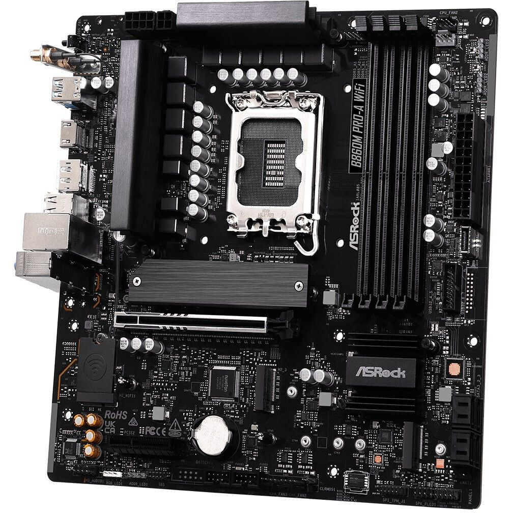 Pamatplate ASRock B860 B860M Pro-A WiFi Black (90-MXBRS0-A0UAYZ) - foto 4