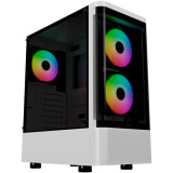 Datoru korpuss Gamdias Talos E3 CG Mid‑Tower White (16332-32AB3-30000-G)