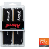 Operatīvā atmiņa RAM Kingston Fury Beast 32GB 2x16GB DIMM DDR5 Memory Kit 5600MHz CL36 Black (KF556C36BBEK2-32)