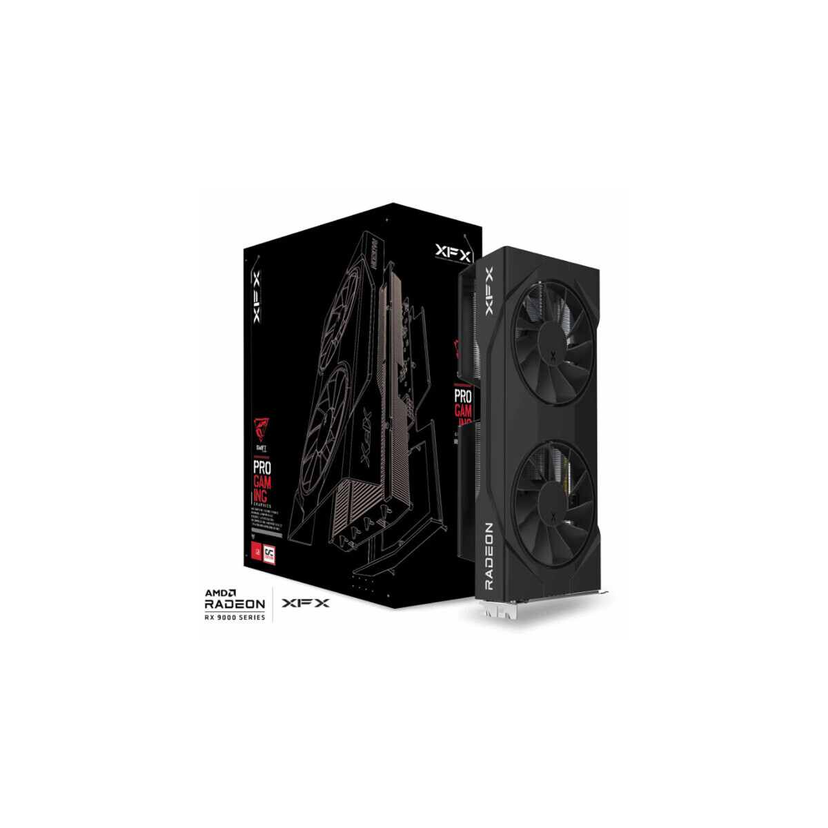 Videokarte Karta graf.XFX Swift AMD Radeon RX 9060 8GB Black (RX-96SWFT8BC)