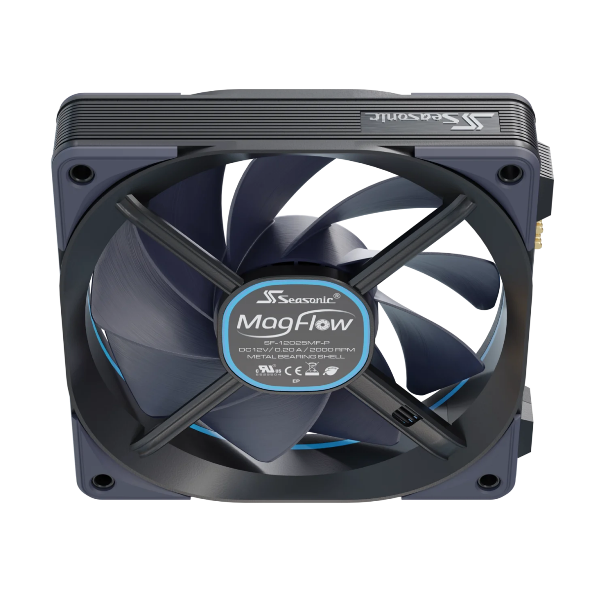 Korpusa dzesētājs Seasonic MagFlow Case Fan 12cm Black (MAGFLOW-1) - foto 4