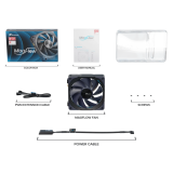 Korpusa dzesētājs Seasonic MagFlow Case Fan 12cm Black (MAGFLOW-1)