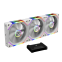 Korpusa dzesētājs Pack of 3 Gamdias Aeolus P2-U RGB Case Fans 12cm White (16302-04503-00013-G)