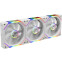 Korpusa dzesētājs Pack of 3 Gamdias Aeolus P2-U RGB Case Fans 12cm White (16302-04503-00013-G) - foto 2