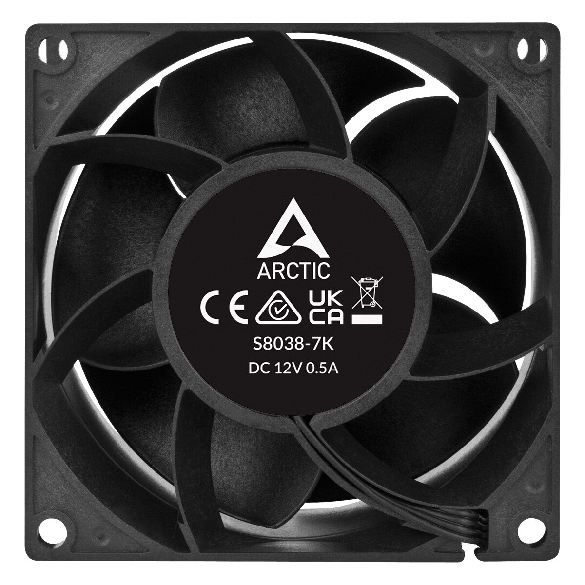Korpusa dzesētājs Pack of 4 Arctic S8038-7K Server Fans 8cm Black (ACFAN00292A) - foto 4