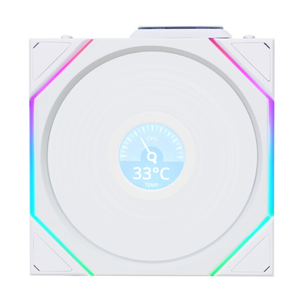 Korpusa dzesētājs Lian Li Uni Fan TL Wireless LCD RGB Case Fan 14cm White (14TLLCD1W1W) - foto 2