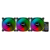 Korpusa dzesētājs Pack of 3 AeroCool Astro 12 Pro RGB 12cm Case Fans Black (ACF3-AT10217.02 / ASTRO12PRO)