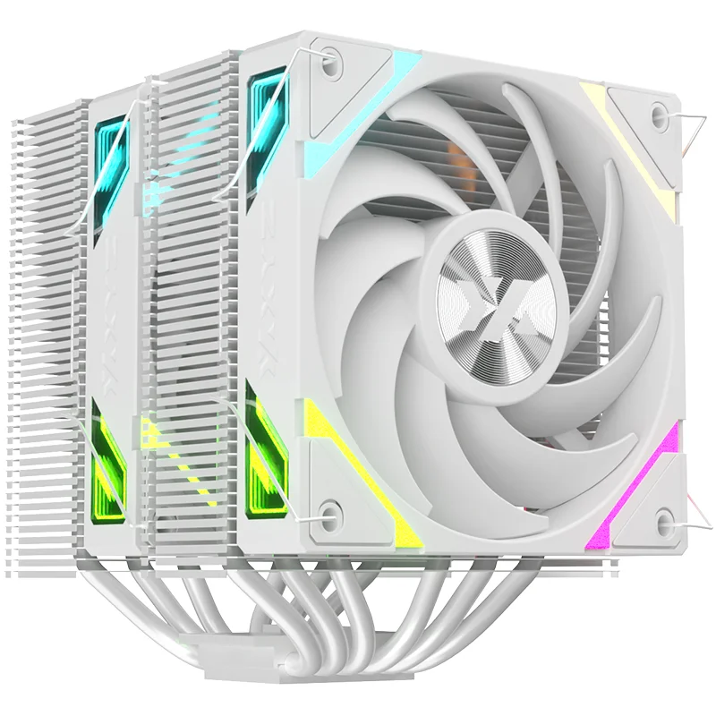 Procesoru dzesētājs XYZ Thermax 6 Pro Duo RGB CPU Cooler White (X-AC-THERPRODUOW6)