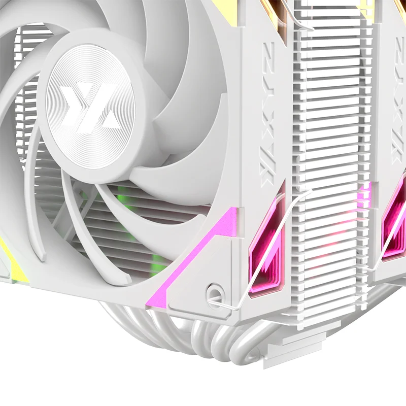 Procesoru dzesētājs XYZ Thermax 6 Pro Duo RGB CPU Cooler White (X-AC-THERPRODUOW6) - foto 3