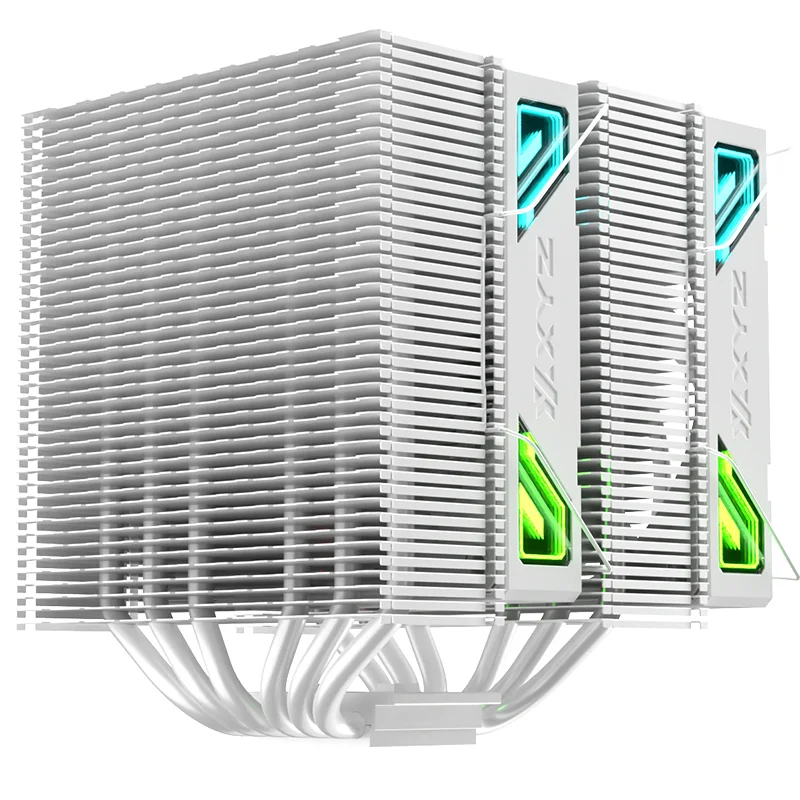 Procesoru dzesētājs XYZ Thermax 6 Pro Duo RGB CPU Cooler White (X-AC-THERPRODUOW6) - foto 5