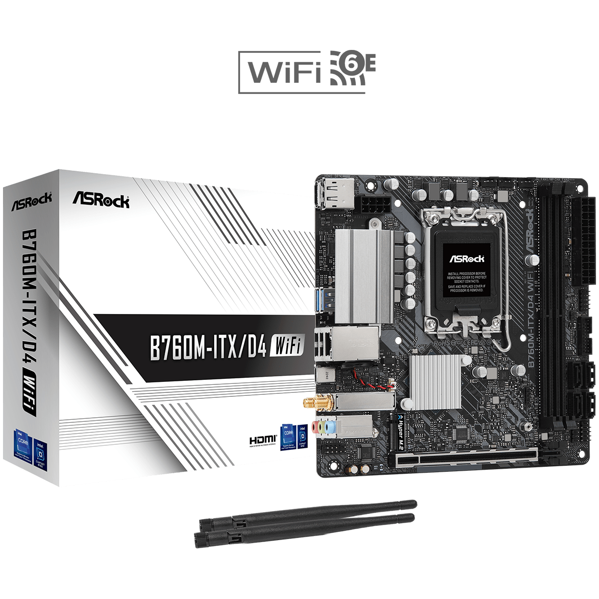 Pamatplate Asrock B760M-ITX/D4 WIFI Black - foto 2