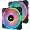 Korpusa dzesētājs Corsair Dual Light Loop LL140 RGB 14cm Black (CO-9050074-WW)