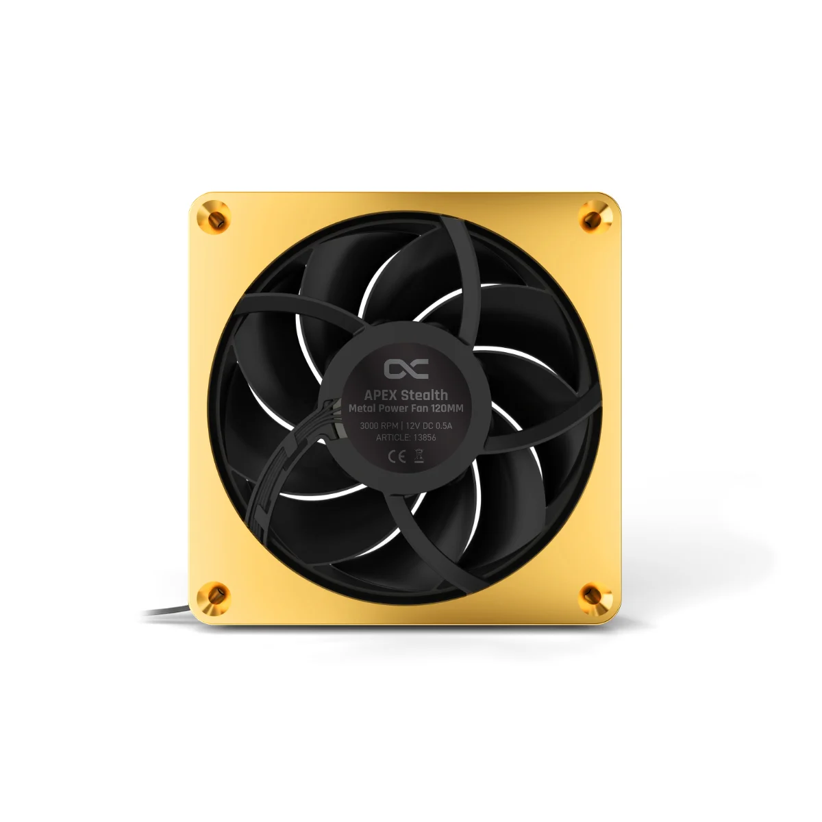 Korpusa dzesētājs Alphacool Apex Stealth Metal Power 12cm Gold (13856) - foto 3