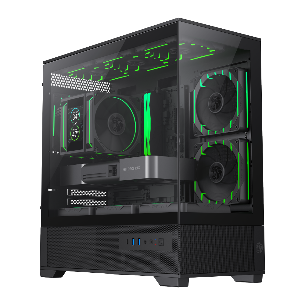 Datoru korpuss Gamemax Vista 2 Mini-Tower Black (9101-0600R0015)