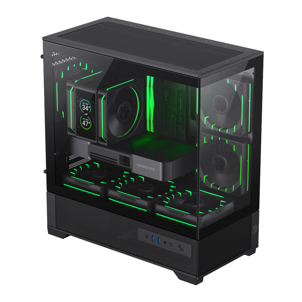 Datoru korpuss Gamemax Vista 2 Mini-Tower Black (9101-0600R0015) - foto 2