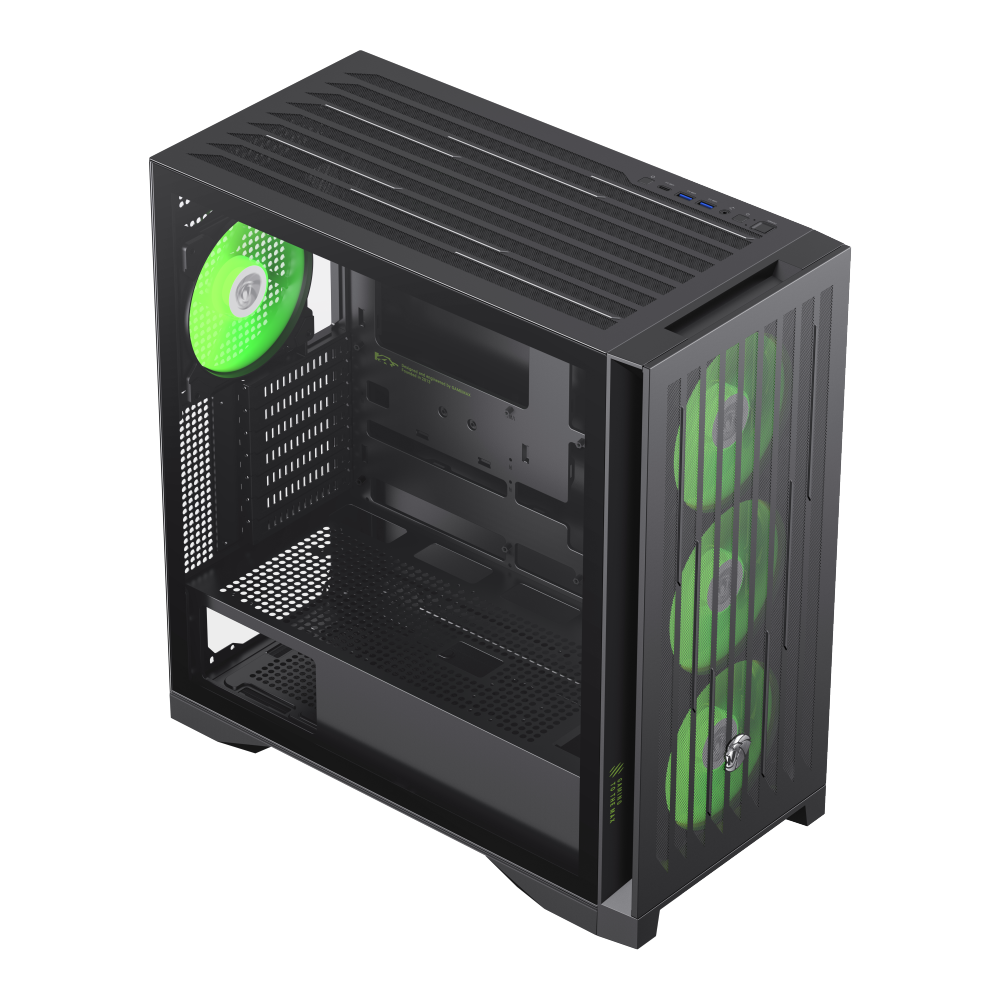 Datoru korpuss Gamemax Leader 2 Mid-Tower Black (9101-0900R0001) - foto 4