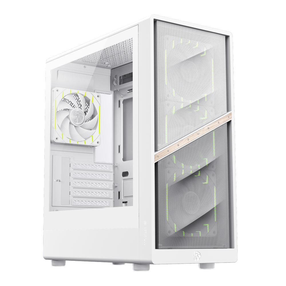 Datoru korpuss Gamemax Aeris 330 Mesh Mini Tower White (1117-3709R0002)