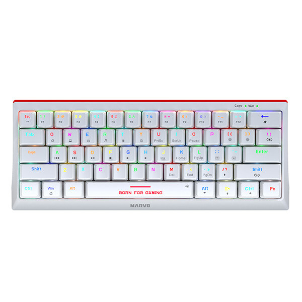 Tastatūra Marvo HECATE 61R white (KG962G WH EN-R)
