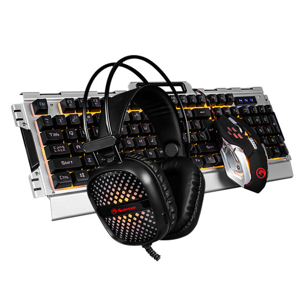 Tastatūra + pele Marvo CM303 silver - CM303 CZ