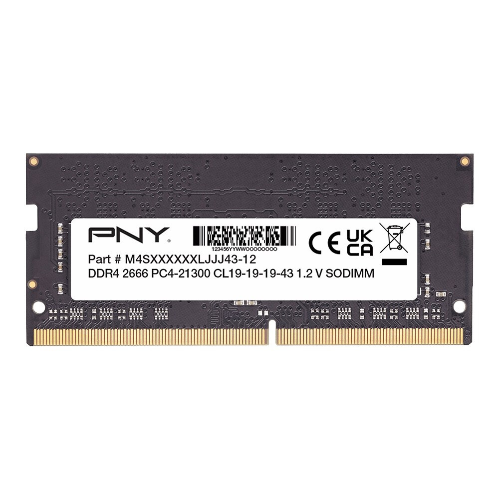 La mémoire vive PNY MN8GSD42666 1 x 8 GB DDR4 SO-DIMM Black - MN8GSD42666-SB - photo 2
