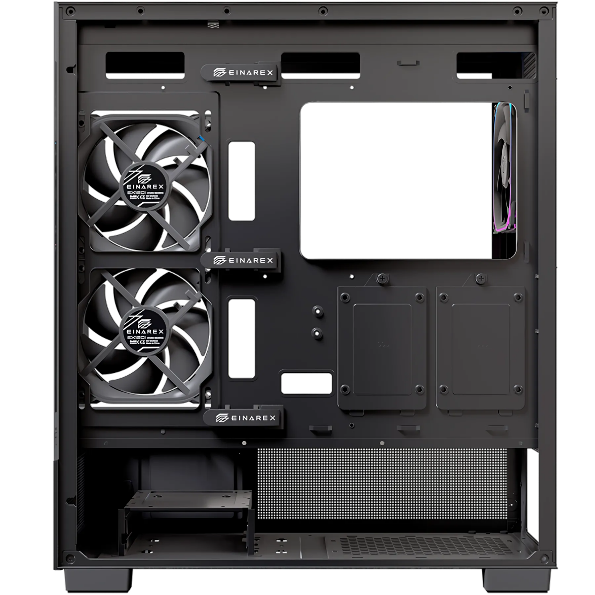 Datoru korpuss Einarex S501D Mid-Tower Black (EXCS-PR-51DR-B) - foto 4