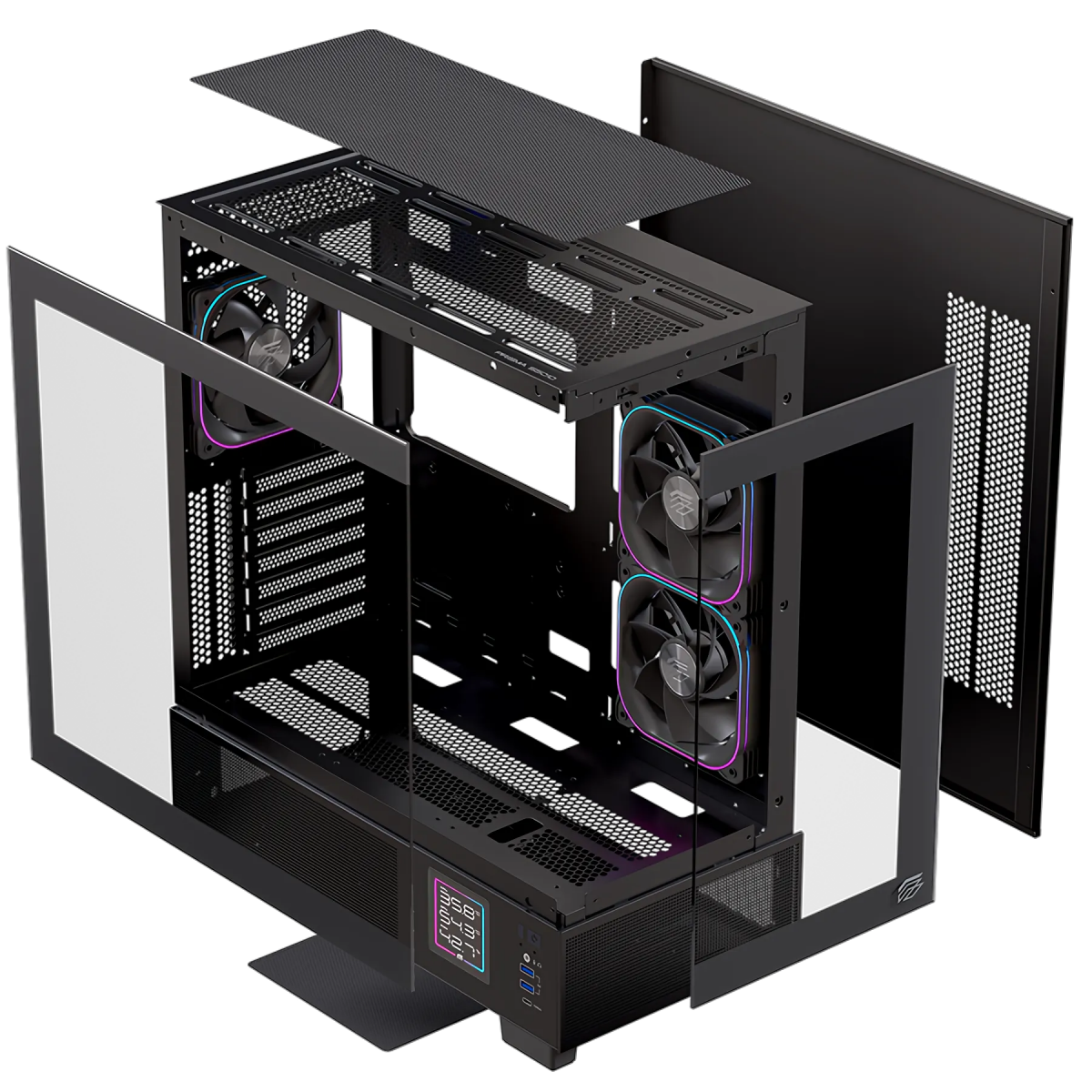 Datoru korpuss Einarex S501D Mid-Tower Black (EXCS-PR-51DR-B) - foto 6