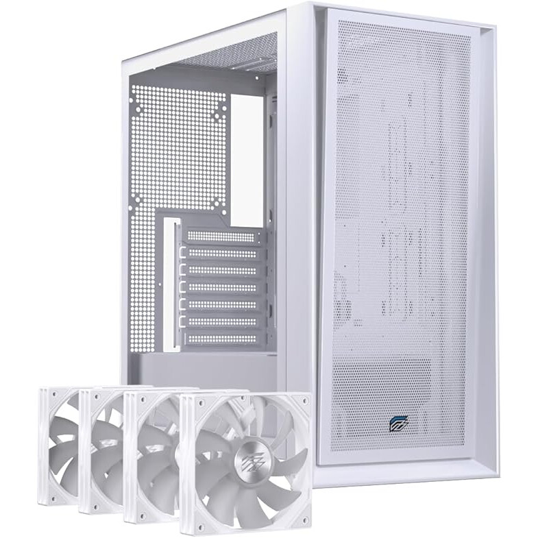 Datoru korpuss Einarex P600 Midi Tower White (EXCS-PL-600R-W) - foto 2
