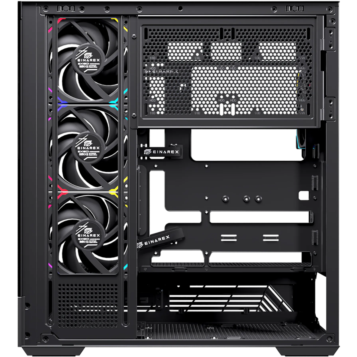 Datoru korpuss Einarex S800 Midi Tower Black (EXCS-PR-800R-B) - foto 5