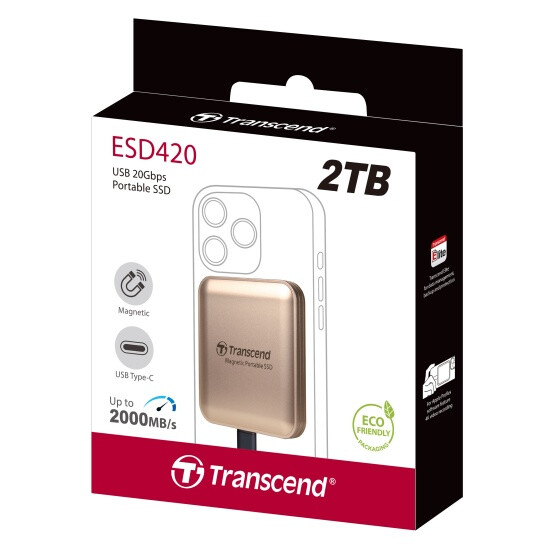 SSD Transcend ESD420 2Tb Gold (TS2TESD420G) - foto 2