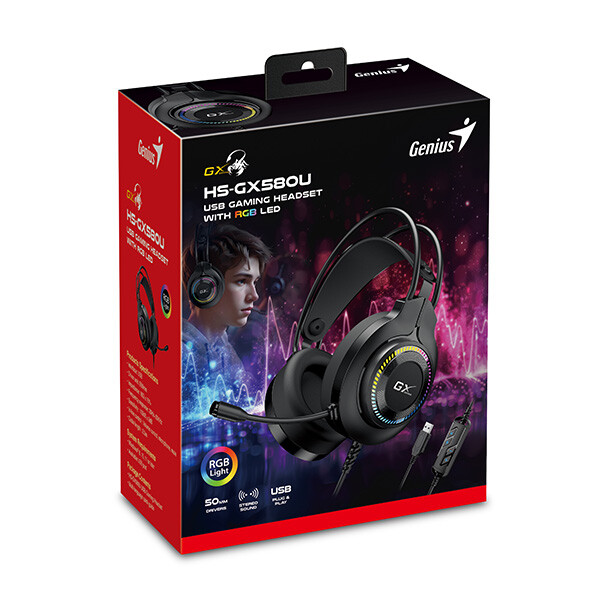 Austiņas Genius GX GAMING HS-GX580U black (31710028400) - foto 3