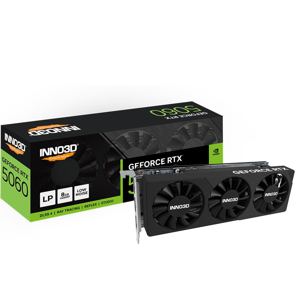 Videokarte INNO3D GeForce RTX 5060 Low Profile 8Gb GDDR7 (N5060L08D717941616)