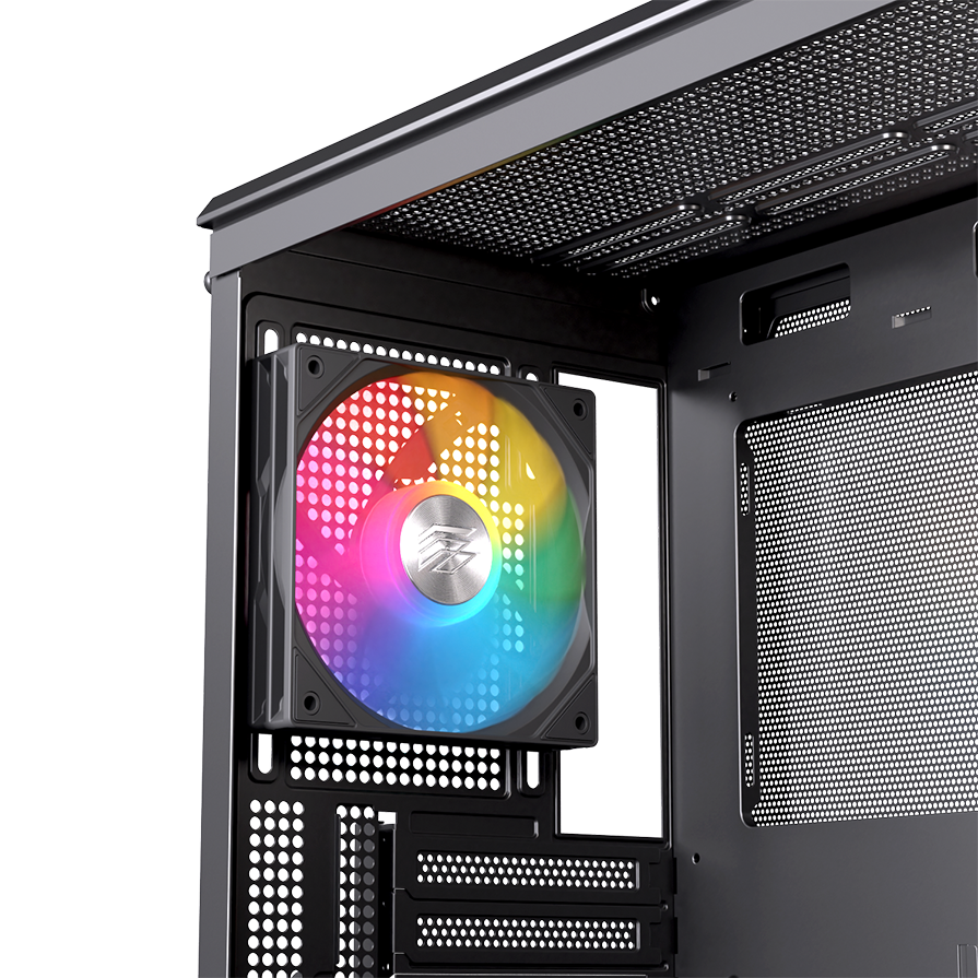 Datoru korpuss Einarex PM400 Midi Tower Black EXCS-PM-400R-B - foto 6