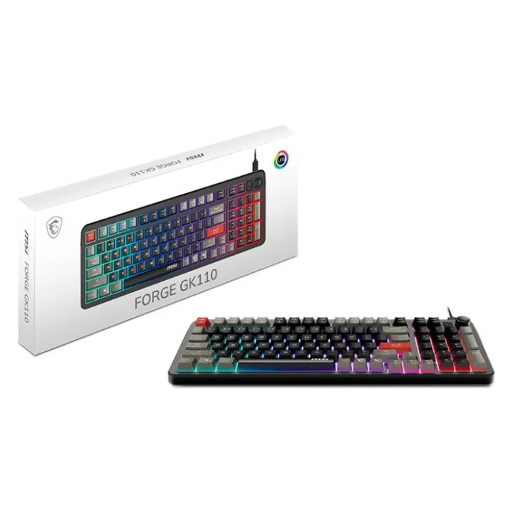 Tastatūra MSI Forge GK110 RGB Black (FORGE GK110 FR) - foto 3