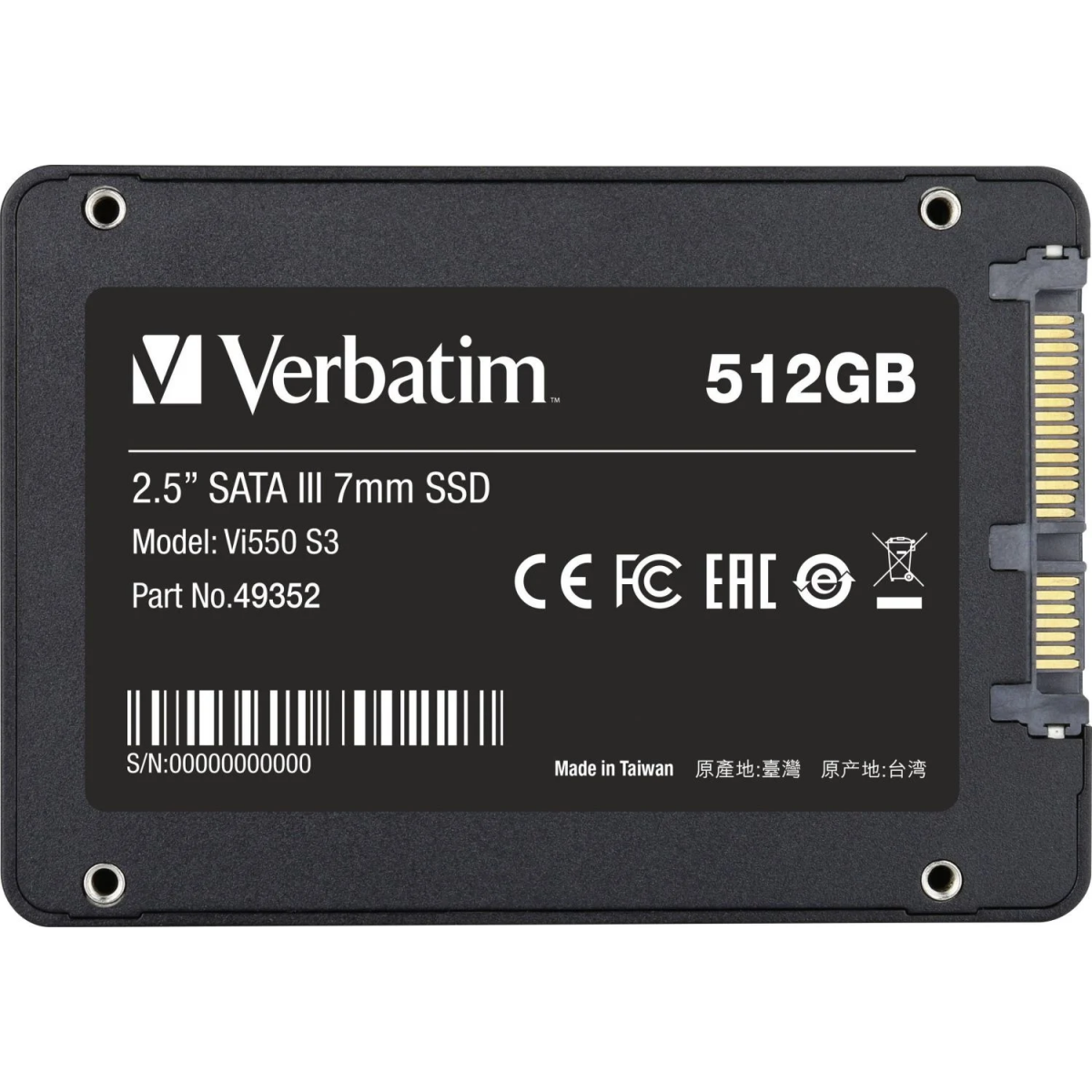 SSD Verbatim Vi550 S3 512Gb (49352) - foto 3
