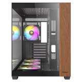 Datoru korpuss Antec CX800 Wood RGB Black (0-761345-10137-0)