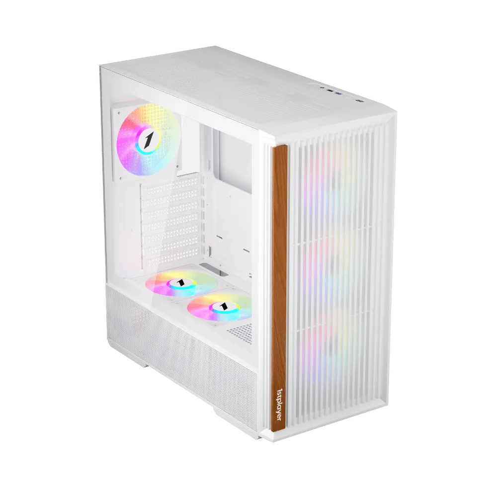 Datoru korpuss 1stPlayer WD7 ATX White (WD7-WH-4FA7-W-2FA7R-W) - foto 2